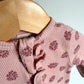 Pink Ruffle Waffle Leaves Sleeper / 3-6m