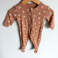 Taupe Floral Footed Sleeper / 3m
