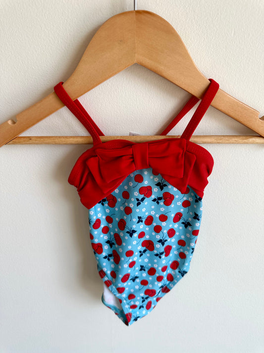 Cherry Bow Swimsuit / 3-6m