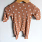 Taupe Floral Footed Sleeper / 3m