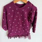 Bows Burgundy Tunic Sweater / 3T