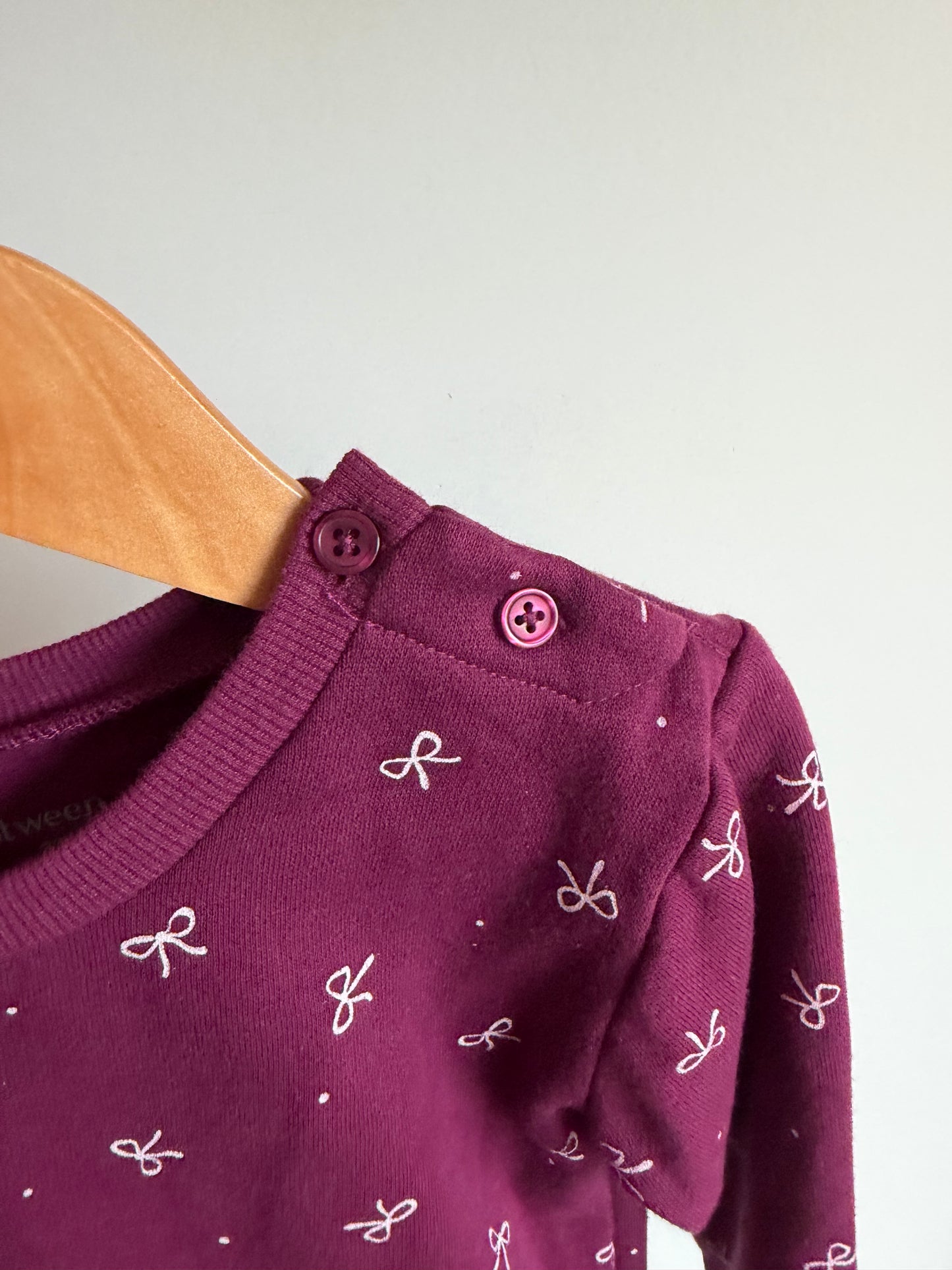 Bows Burgundy Tunic Sweater / 3T