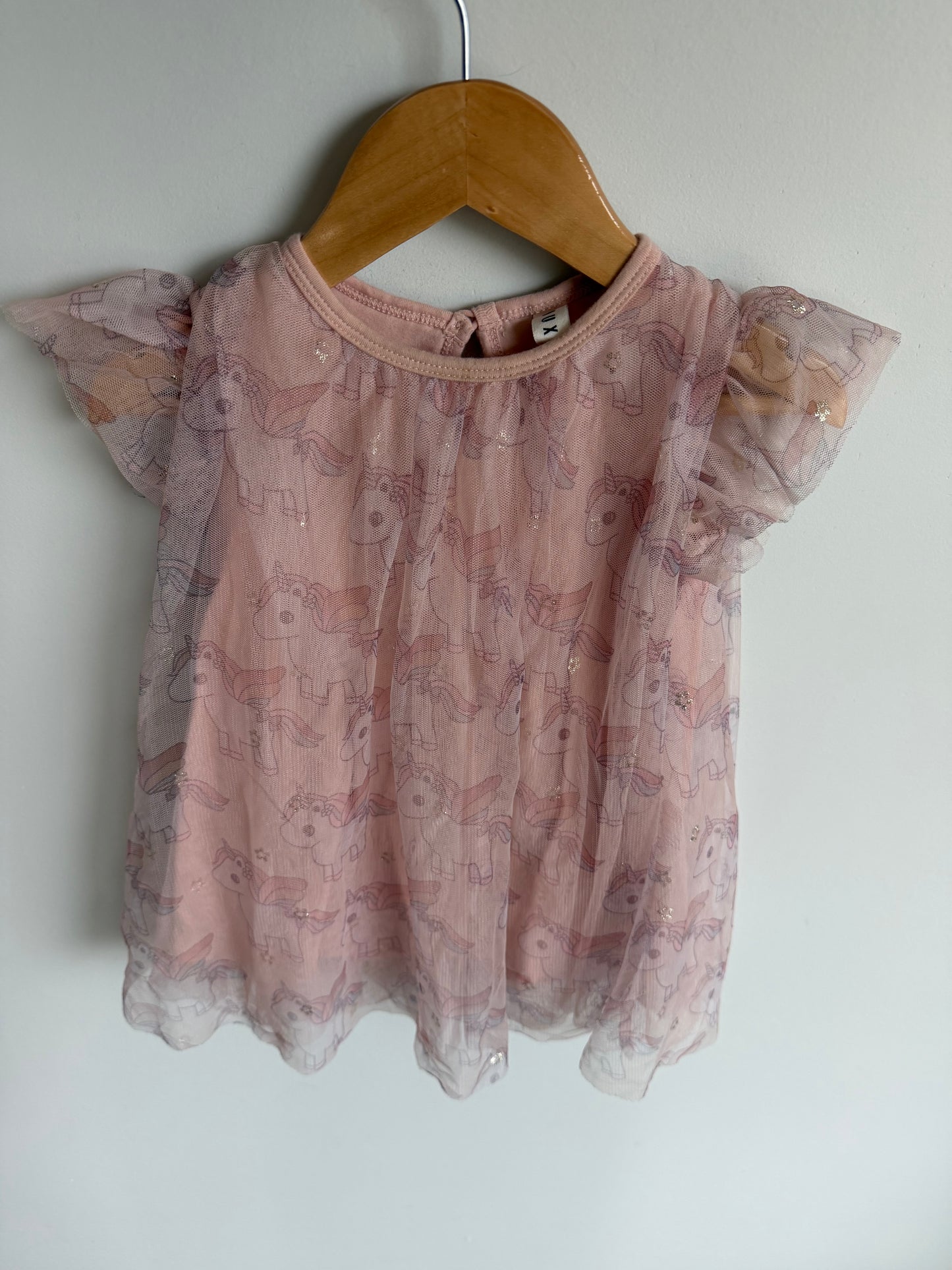 Hux Unicorn Pink Tulle Dress / 12-18m