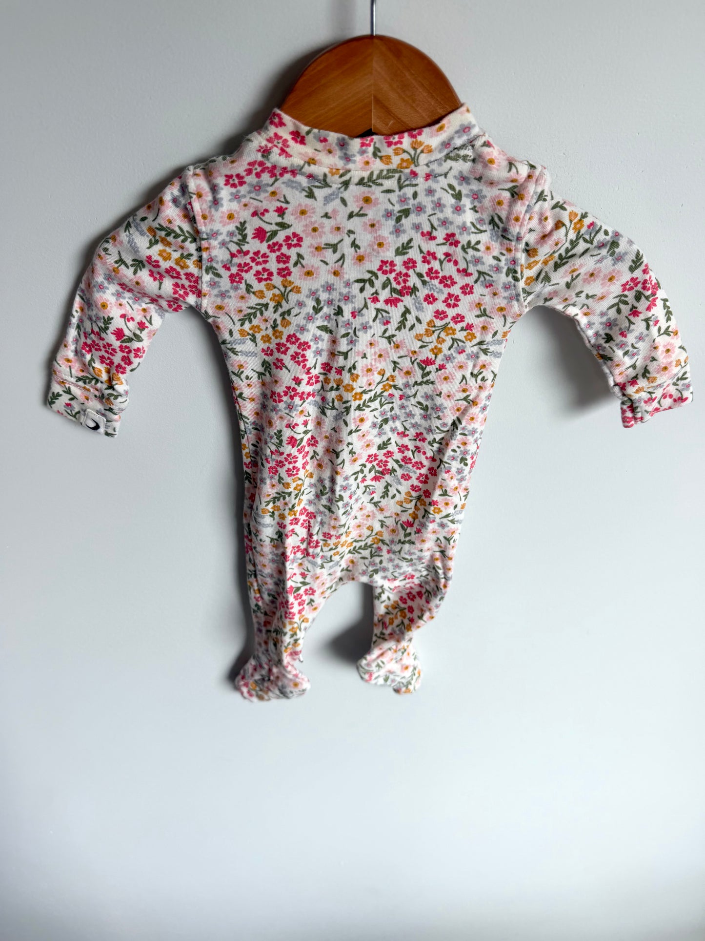 Floral 2 Way Zipper Sleeper / 0-3m