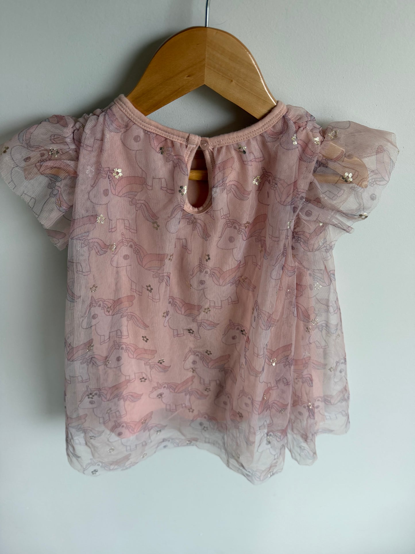 Hux Unicorn Pink Tulle Dress / 12-18m