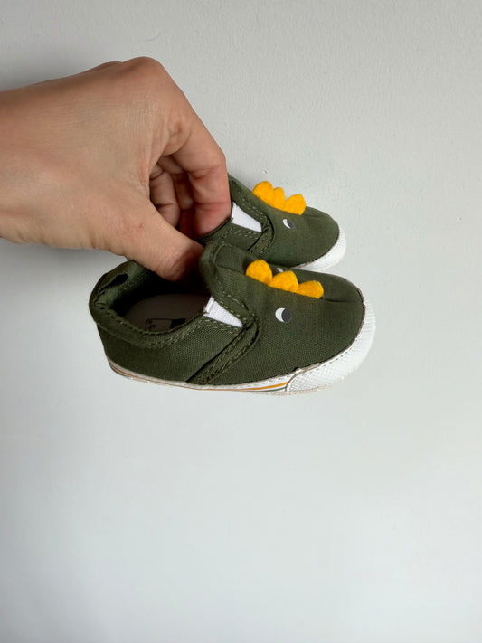 Green Animal Shoes / 3-6m