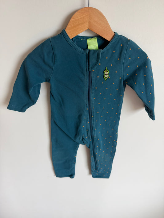 Peekaboo Beans Teal Sleeper / 6-12m
