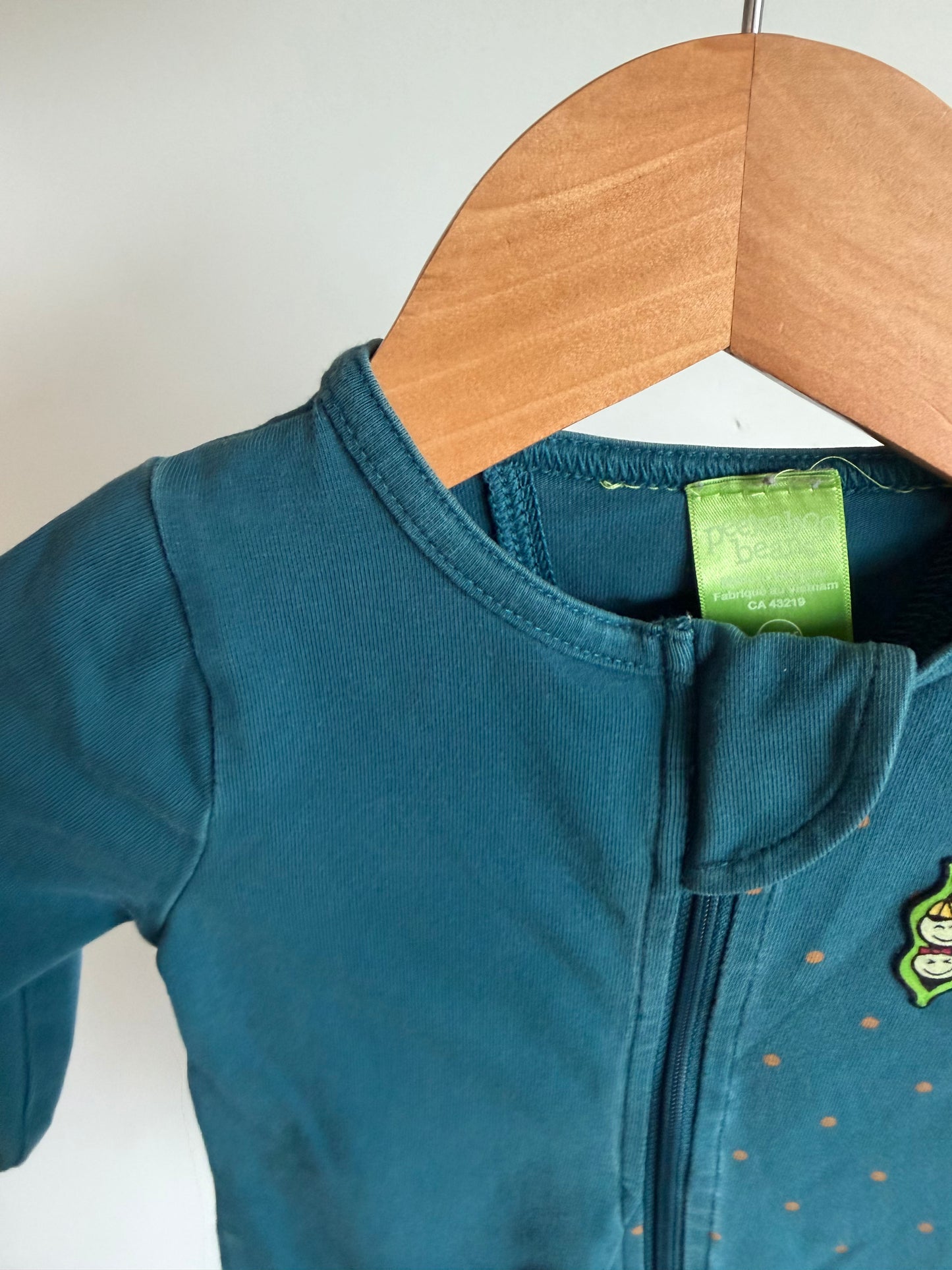 Peekaboo Beans Teal Sleeper / 6-12m