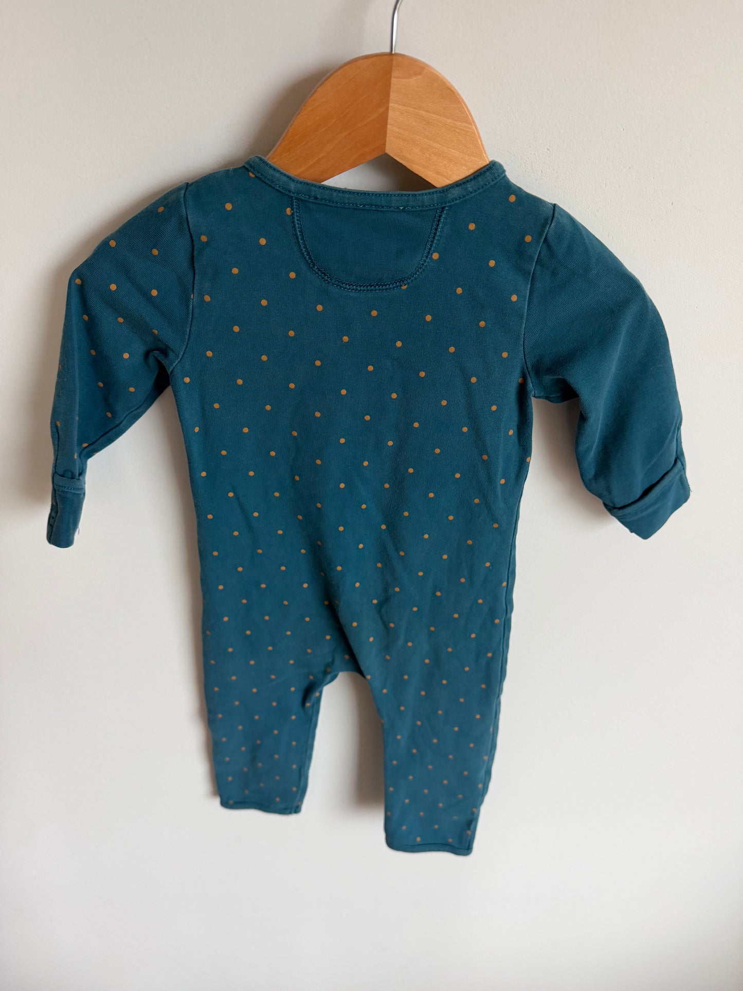 Peekaboo Beans Teal Sleeper / 6-12m