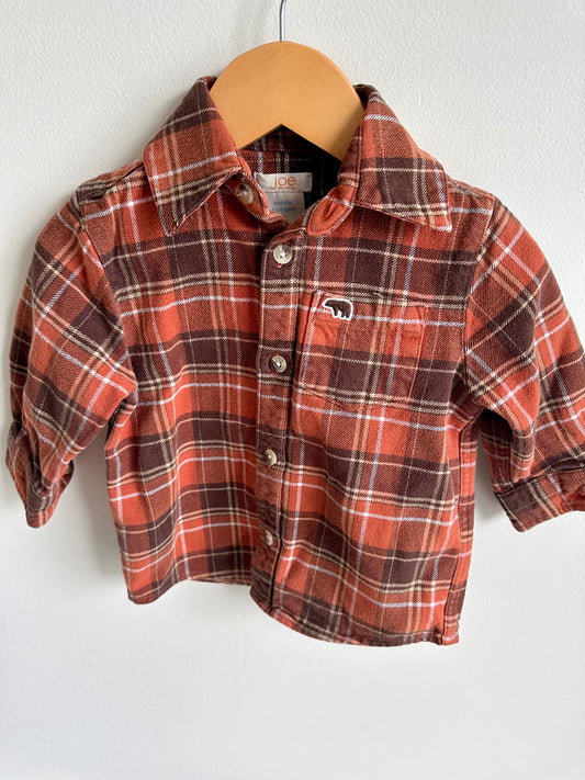 Plaid Rust Shirt / 12m