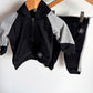 Black + Grey Hoodie and Pants Set / 12m