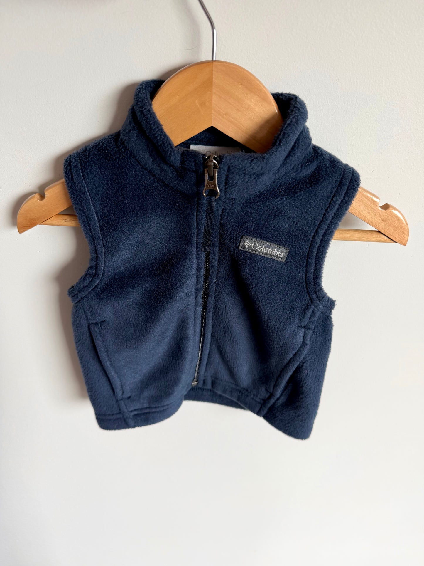 Columbia Navy Fleece Vest / 3-6m
