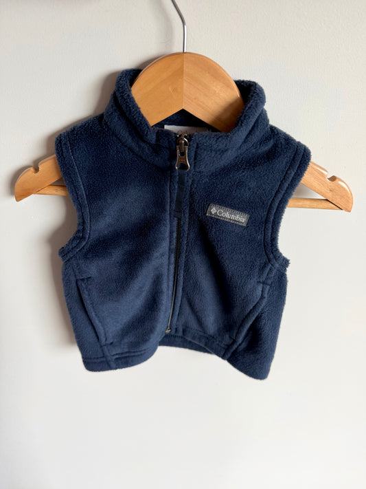 Columbia Navy Fleece Vest / 3-6m