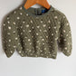 Green Quilted Daisy Sweater / 2T