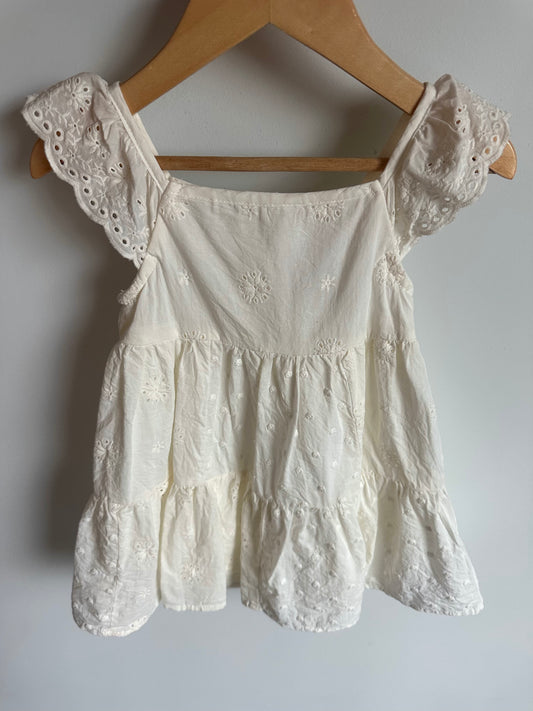 White Eyelet Dress / 2T