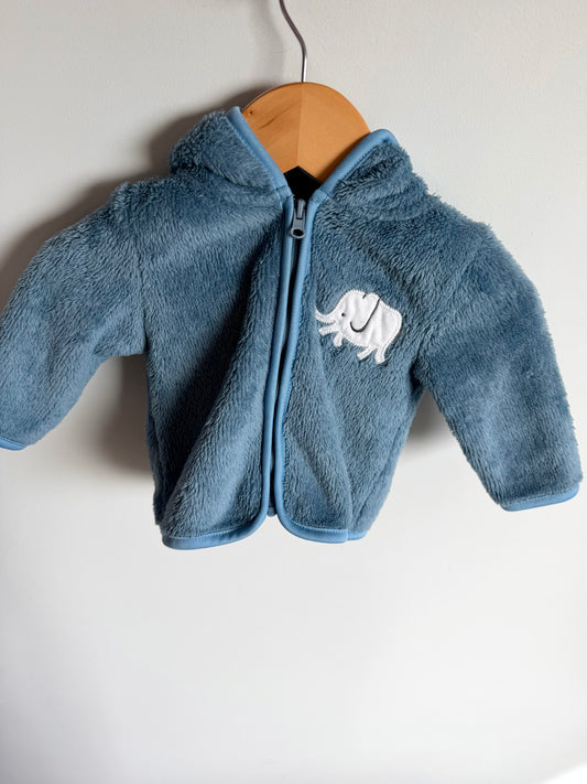 Elephant Blue Zipper Sweater / 6m