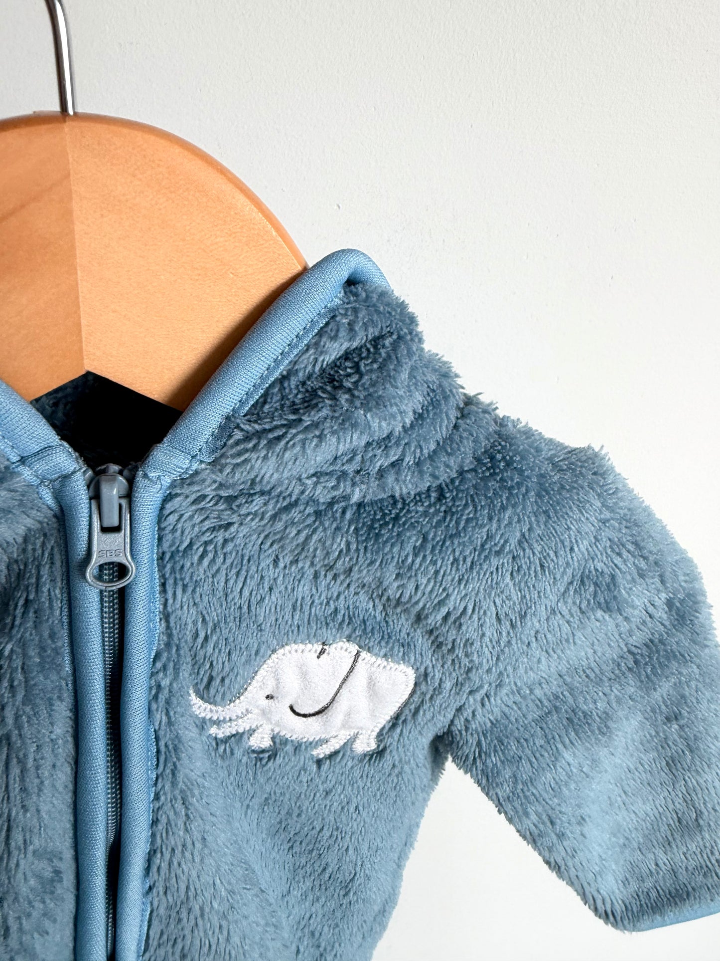 Elephant Blue Zipper Sweater / 6m