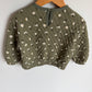 Green Quilted Daisy Sweater / 2T