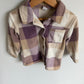 Plaid Fleece Button Up Sweater / 2T