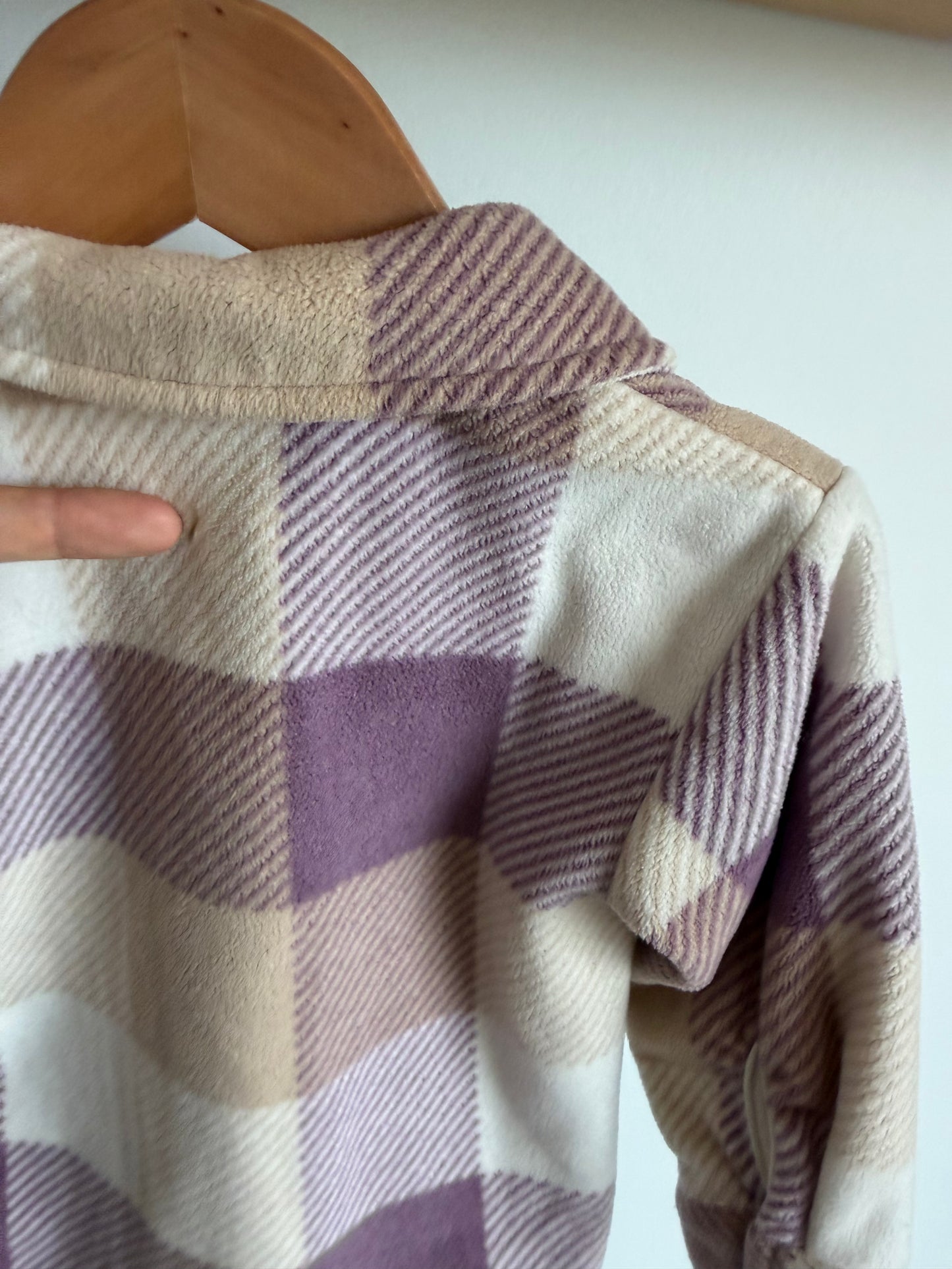 Plaid Fleece Button Up Sweater / 2T