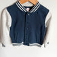 Striped Cuffs Snap Sweater / 3T