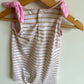Giraffe Striped Romper / 6m