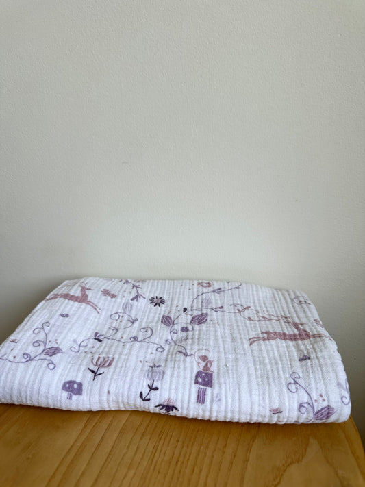 Pink/Purple Deer Receiving Blanket