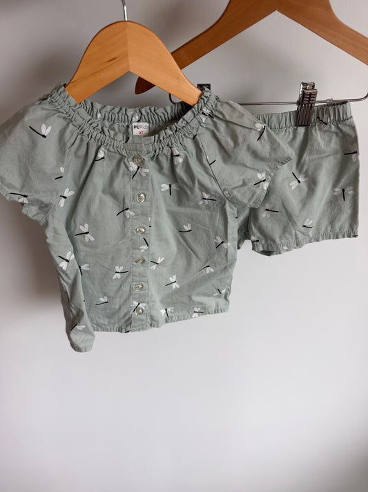 Dragonfly Top + Shorts Set / 3T