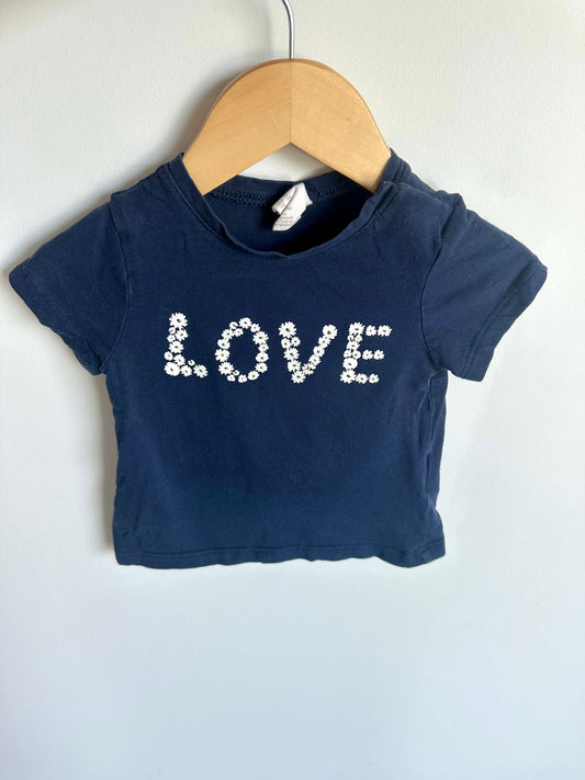 Love Flower Navy Top / 6-9m