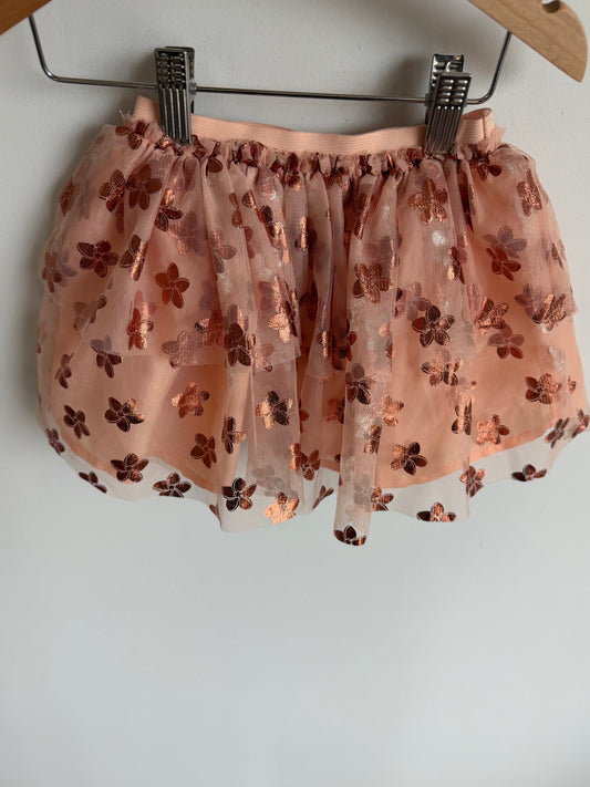 Shiny Flower Tulle Skirt / 2T
