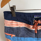 Patagonia Swim Orange Striped Shorts / 12 years