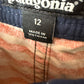 Patagonia Swim Orange Striped Shorts / 12 years