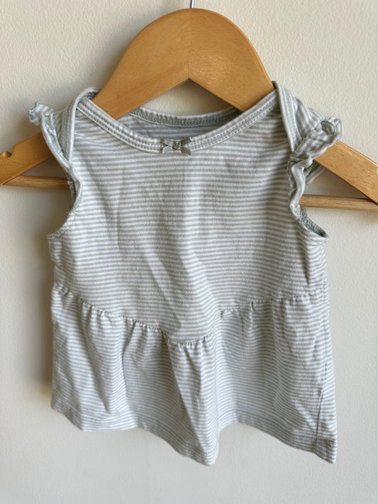 Mint Striped Top / 12m