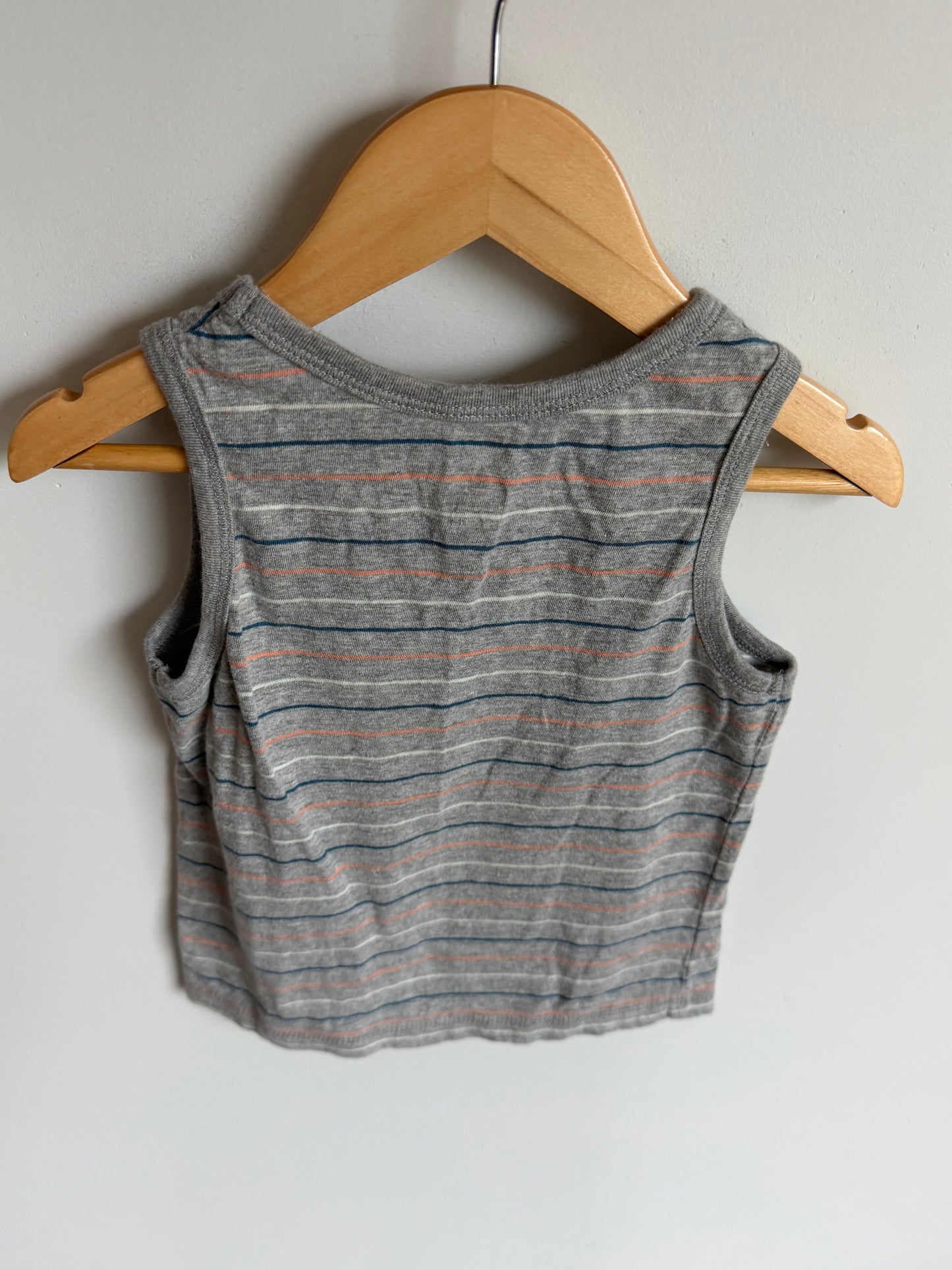 Grey Striped Tank Top / 3-4T