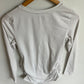 Fitted White Maternity Long Sleeve / Small