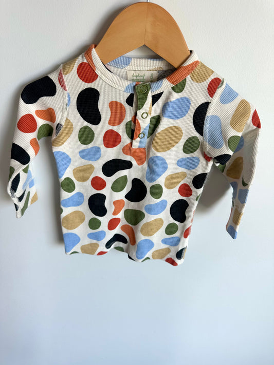 Organic Spotted Colored Top / 6-12m