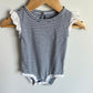 Stripe Ruffle Eyelet Sleeve Bodysuit / 9m