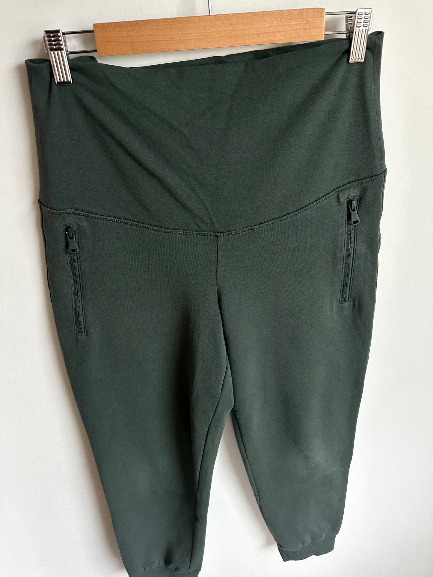 Olive Tapered Maternity Joggers / Small