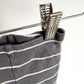 Grey Striped Tapered Pants / 3m