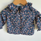 Collared Navy Floral  Long Sleeve / 12m