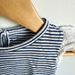 Stripe Ruffle Eyelet Sleeve Bodysuit / 9m