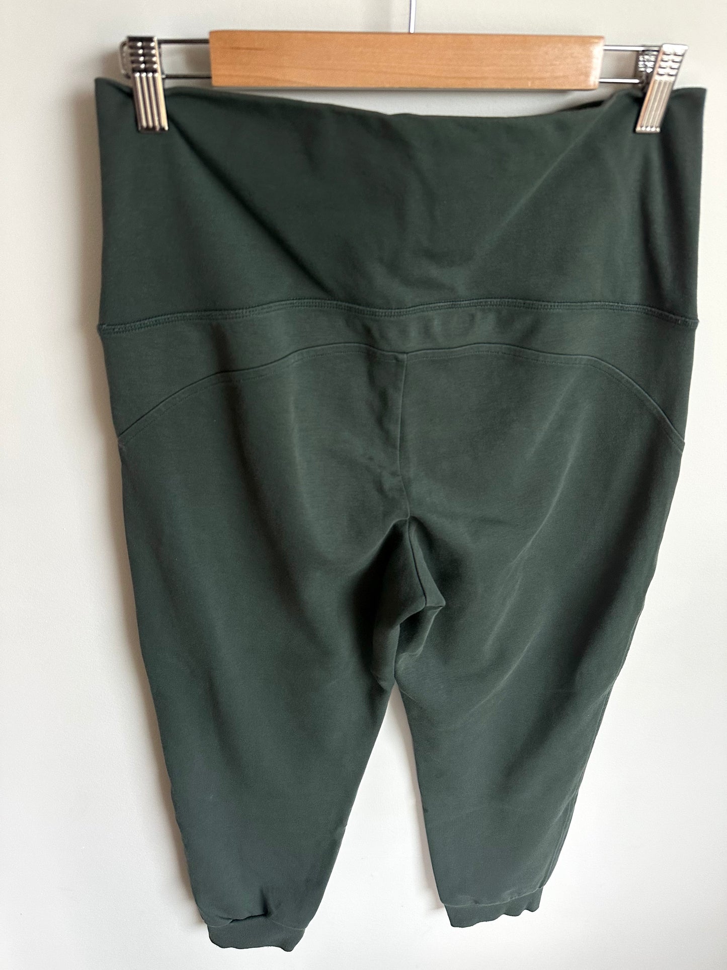 Olive Tapered Maternity Joggers / Small