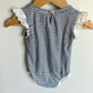 Stripe Ruffle Eyelet Sleeve Bodysuit / 9m