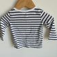 Navy Stripe Knotted Long Sleeve / 12m