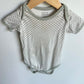 Organic Grey Trim Bodysuit / 6-12m