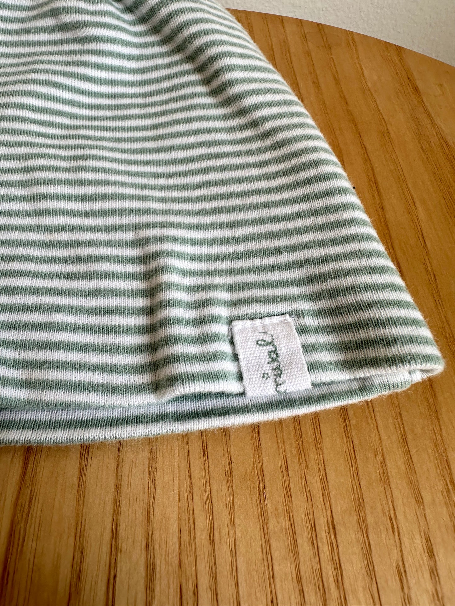 H&M Green Stripe Toque / 2-4m