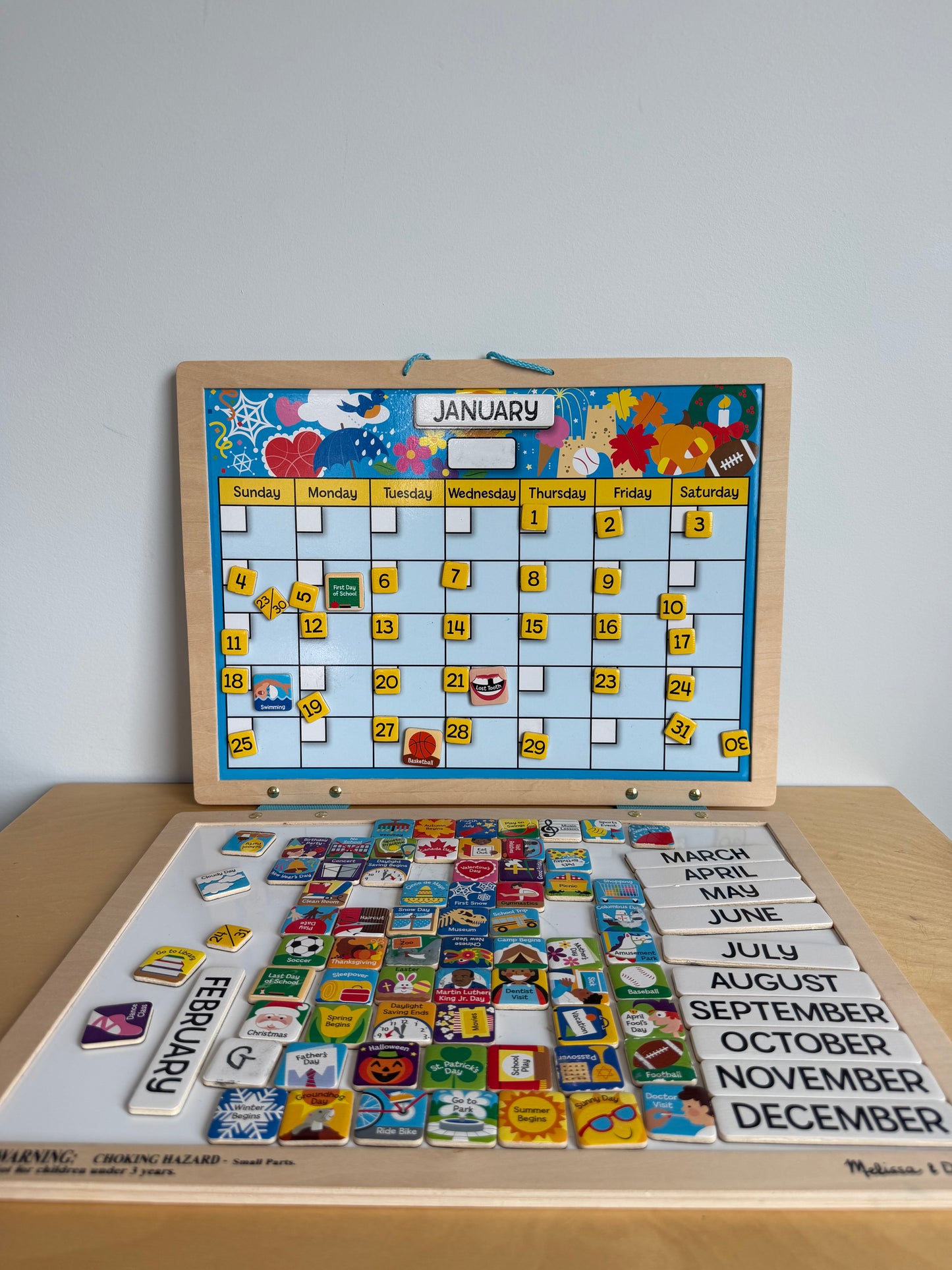 Magnetic Interactive Calendar (No Shipping)