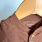 Brown Button Romper / 9m