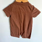 Brown Button Romper / 9m