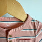 Salmon Stripe Romper / 9m